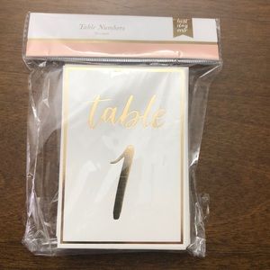 Gold and White Party/Wedding Table Numbers